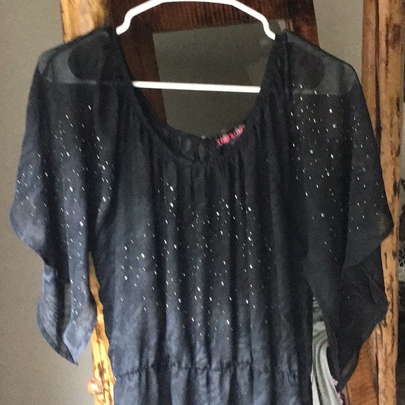 Sparkly Black Midi Dress - Picture 2 of 9